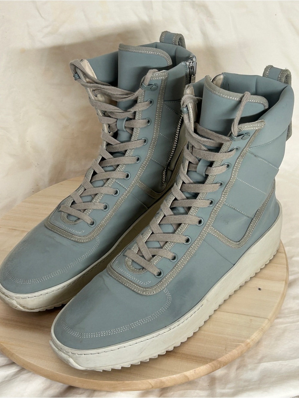 Fear of God Men's Military Mint Synthetic Combat Boot Side Zip US 12* EU 46